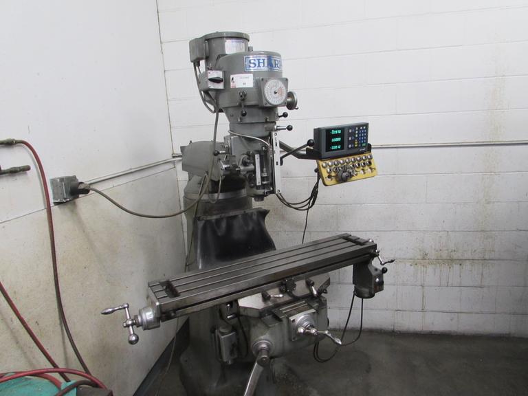 Sharp LMV Variable Speed Vertical Mill with Acu-Rite 3-Axis DRO, Servo Power Feed and more