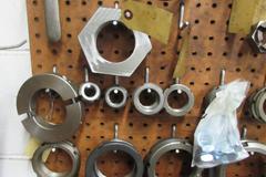 Pegboard Wall Rack with  Threaded Rings for Thread Mills