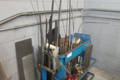 Metal Stock Rack with Material