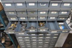 Gear Shaper Cutters in 96 Drawer Metal cabinet with Stand