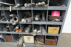 42 Bin Shelving Unit with Contents