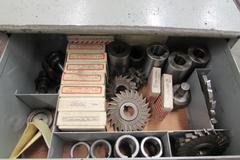 Metal Cabinet wth Horizontal Milling Cutters and More