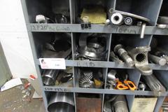 42 Bin Shelving Unit with Contents