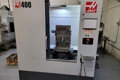 Haas EC-400 CNC 4-Axis Horizontal Machining Center with (2) Station Pallet Changer, 15,000 RPM Spindle, Full 4th Axis, 1000 PSI Through Spindle Coolant, High Speed Machining, and Probing.