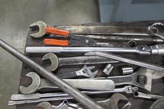 Assorted Hand Tools, Wrenches, Ratchets, Clamps, 60" Tanker Bar & More