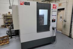 Haas EC-400 CNC 4-Axis Horizontal Machining Center with (2) Station Pallet Changer, 15,000 RPM Spindle, Full 4th Axis, 1000 PSI Through Spindle Coolant, High Speed Machining, and Probing.