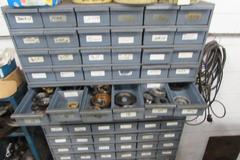 Gear Shaper Cutters in 96 Drawer Metal cabinet with Stand