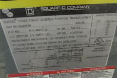 Square D 45KVA 3-Phase Transformer