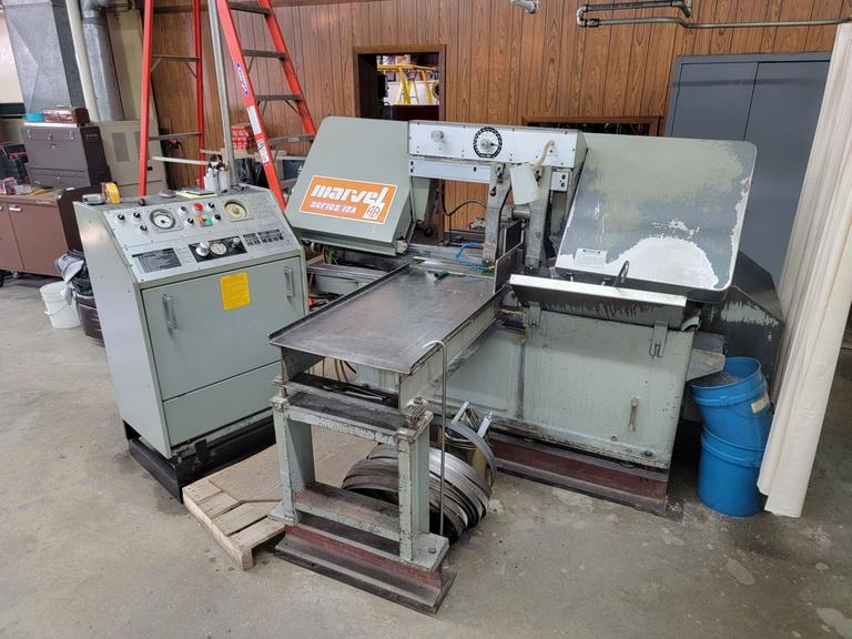 Marvel  Series 15 Model 15A4/M1 15" x 20" Automatic Horizontal Bandsaw with Automatic Shuttle Vise, Variable Blade Blade Speed and Pressure, In-Base Coolant System