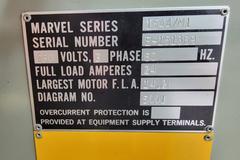 Marvel  Series 15 Model 15A4/M1 15" x 20" Automatic Horizontal Bandsaw with Automatic Shuttle Vise, Variable Blade Blade Speed and Pressure, In-Base Coolant System