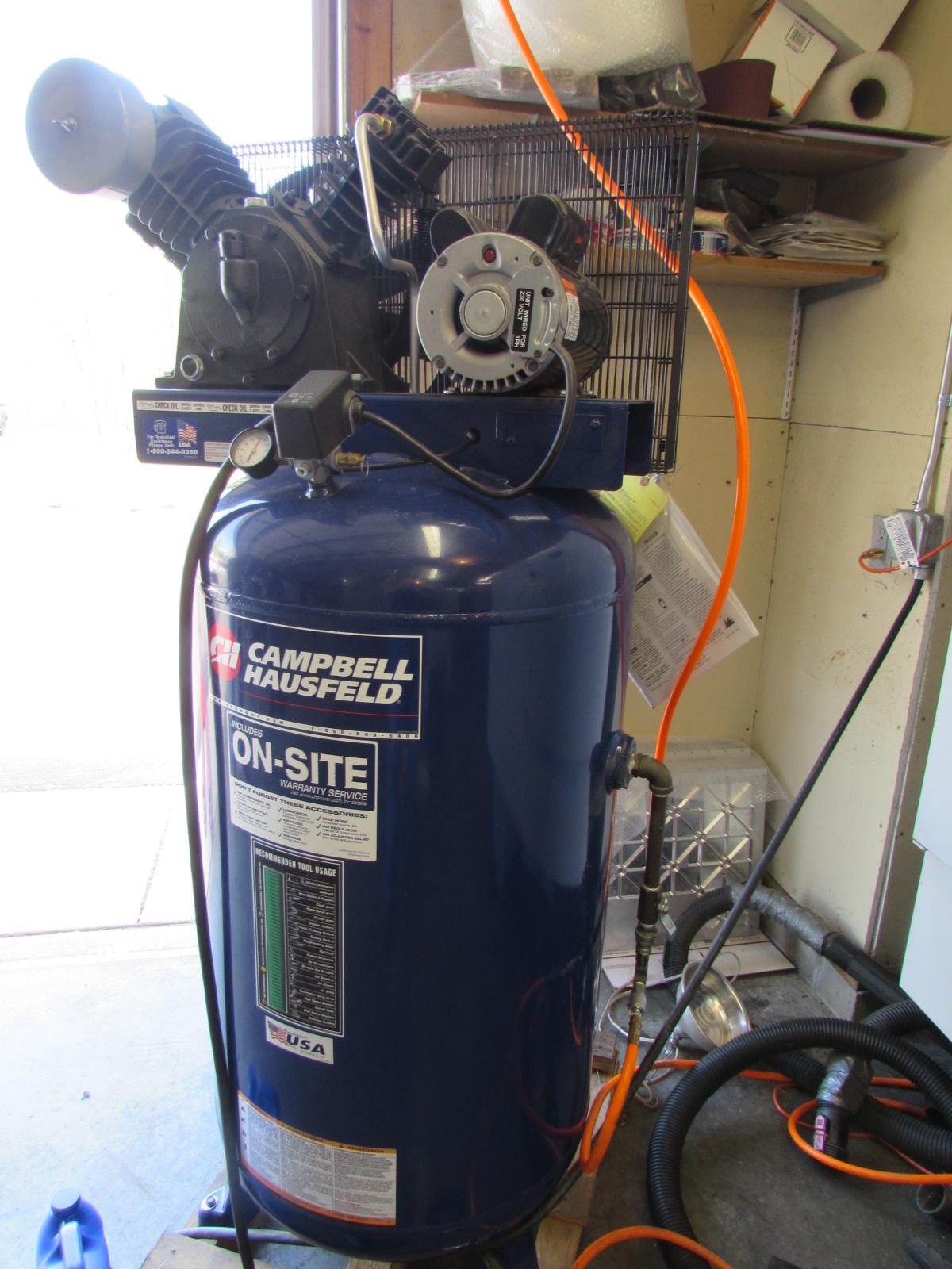 Machines Used | Campbell Hausfeld HS518000AJ 1 RYY7 5HP Air