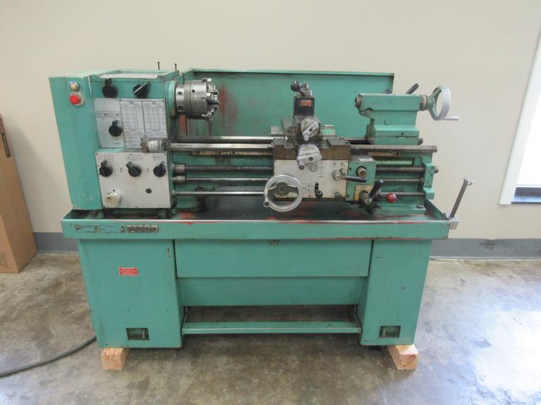 Harrison M300 13" x 28" Engine Lathe with 5C Lever Closer, 6-Jaw Chuck, Aloris Tool Post, Turret Attachment, Tailstock