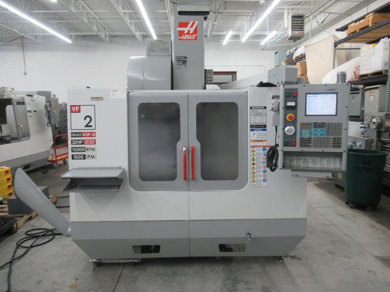 Haas VF-2 CNC Vertical Machining Center with Side Mount Tool Changer, 10,000 RPM Spindle, Brushless 4th Axis Drive and More