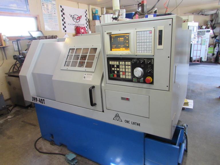 Jarng Yeong JYP-42T CNC Turning Center with Turret, Gang Tool table, Chuck and Tooling