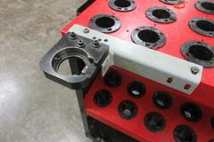 Huot Tool Scoot 40 Taper Tool Cart, Tool Vise, (2) 24 Station Tool Shelves, Lower Shelf, side Shelf, Casters