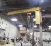 Gorbel 2-Ton Capacity Swiveling Jib Crane with Harrington 2-Ton Capacity Chain Hoist