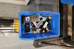 Bin Rack of Assorted Perishable Cutting Tools and Insert Tools (Some New) as Shown