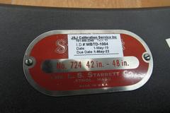 Starrett No. 724 42" to 48" Interchangeable Anvil Micrometer with Anvils and Wooden Case