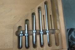 Starrett No. 724 42" to 48" Interchangeable Anvil Micrometer with Anvils and Wooden Case