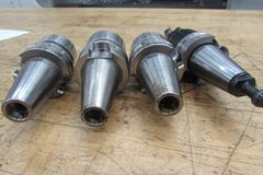 BT30 BIG-PLUS Tool Holders: (3) Collet Type and (1) Shell Mill Type with Cutter