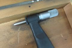 Starrett No. 724 42" to 48" Interchangeable Anvil Micrometer with Anvils and Wooden Case