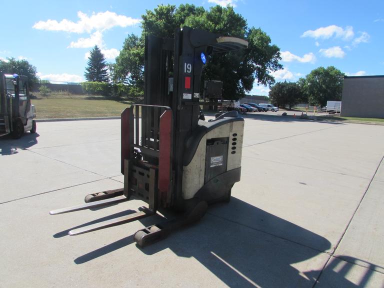 Crown RR5020-45 Reach Truck with Side Shift, Blue Safety Lights and Scale