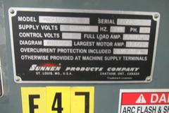 Sunnen MBB-1800 D/E Automatic Horizontal Hone with Auto-Stroke, Variable Pressure Controls, Manual/Power Stroke, Coolant System.