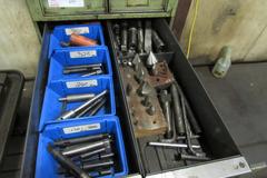 10-Drawer Cabinet With Contents, Collets, Fasteners, Clamping Hardware, Endmills