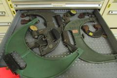 Machines Used | 9-Drawer Cabinet with Contents. Snap Gages, Micrometers ...