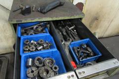 10-Drawer Cabinet With Contents, Collets, Fasteners, Clamping Hardware, Endmills