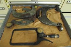 Machines Used | 9-Drawer Cabinet with Contents. Snap Gages, Micrometers ...