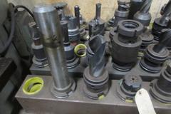 Table With CAT 50 Tool Holders and Rack, Angle Plate