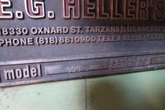 Heller 303 PH Angle Roll With Dies, Control Pedestal With Foot Switch, Hydraulic Roll Adjustment