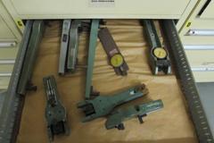 Machines Used | 9-Drawer Cabinet with Contents. Snap Gages, Micrometers ...