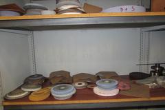 Cabinets and Contents of Cabinets (#14,15,16): Grinding Wheels Collets Sine Bars, Round Magnetic Chucks, 2 Jaw Chuck and More