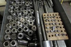 10-Drawer Cabinet With Contents, Collets, Fasteners, Clamping Hardware, Endmills