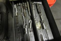 10-Drawer Cabinet With Contents, Collets, Fasteners, Clamping Hardware, Endmills