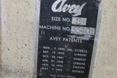 Avey #2 Drill Press, 25' Geared Head, Power Quill Feed, Adjustable Table Height