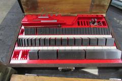 Starrett Gage Block Set, Partial Gage Bock Set, (2) Vee Blocks, Letter and Number Punches (3 Sets)