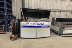 Mitsubishi MWX4-612 CNC Waterjet Cutting Machine with 6' x 12' Work Envelope, 125HP Intensifier Pump, 90,000 PSI Pressure, Garnet System & Hopper