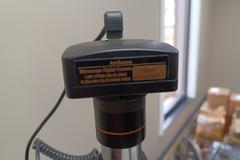 AmScope Stereo Zoom Microscope with Camera, Light Sources and Cart