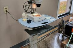 AmScope Stereo Zoom Microscope with Camera, Light Sources and Cart