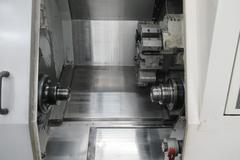 Daewoo Puma 2500SY CNC Turning Center with Live Milling, Full C-Axis on Main and Sub-Spindle, SMW Spacesaver 2100 Barfeed