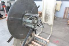 Material Spool Feeder, Manual Diameter Adjuster from 14" to 16" ID, Adjustable Keeper Arms To 14" Wide, Pneumatic Controlled Braking System