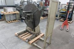 Material Spool Feeder, Manual Diameter Adjuster from 14" to 16" ID, Adjustable Keeper Arms To 14" Wide, Pneumatic Controlled Braking System