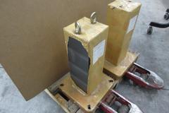 (2) Square 150mm Steel Tooling Columns on 300mm Slotted Base, New Still Wrapped