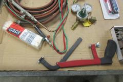 (2) Small Torches with Hoses, Regulators, Soldering Iron and Miscellaneous