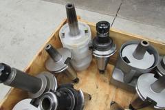 Cat 50 Tool Holders, Approx (21), End Mill, Shell Mill &Heat Shrink Types.