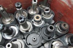 Cat 50 Tool Holders, Approx (40).  Mostly End Mill and Collet Types