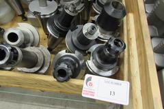 Cat 50 Tool Holders, Approx (21), End Mill, Shell Mill &Heat Shrink Types.